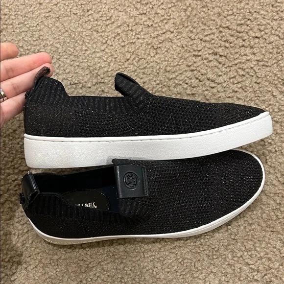 Michael Kors Black Knit Slip-On Shoes - Picture 5 of 6